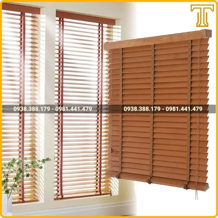 Rèm Sáo Gỗ Cửa Cách Nhiệt